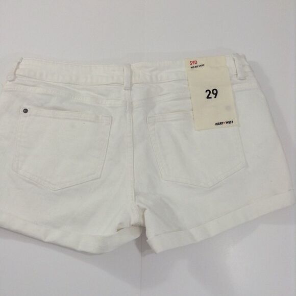 Warp+Weft Sydney Roll Cuff Denim Shorts Size 29 - Picture 2 of 8